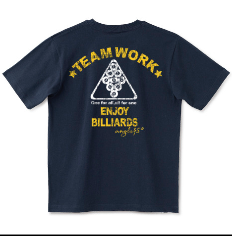 Billiards T-shirts  9ball rack "team work"