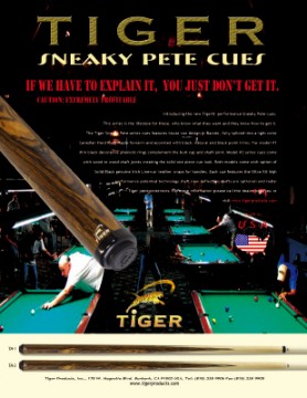 TIGER PRODUCTS sneaky pete cues